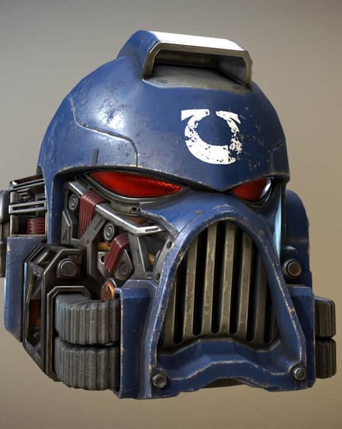 Space Marine Helmet Cutaway by Archie Whitehead