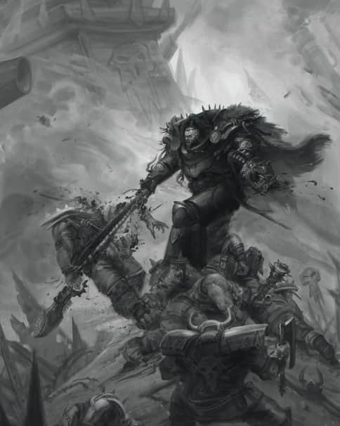 Space Marine vs Orks by Ruslan Korovkin 