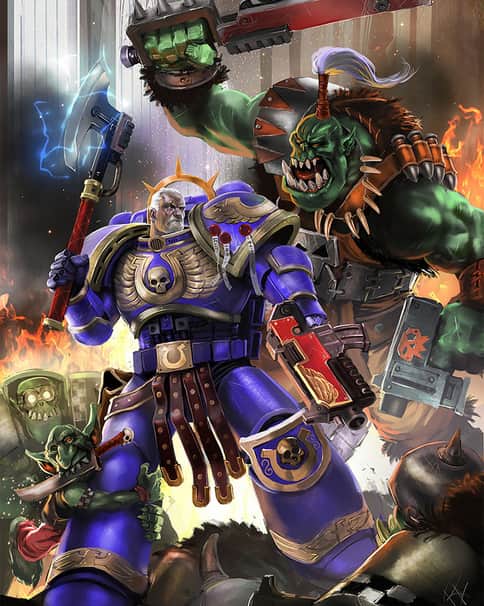 Space Marine vs Orks by Ramon Acedo