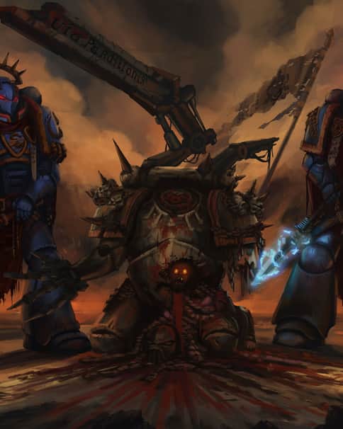 Space Marines vs Chaos Marine by Dmitry Chertkov 