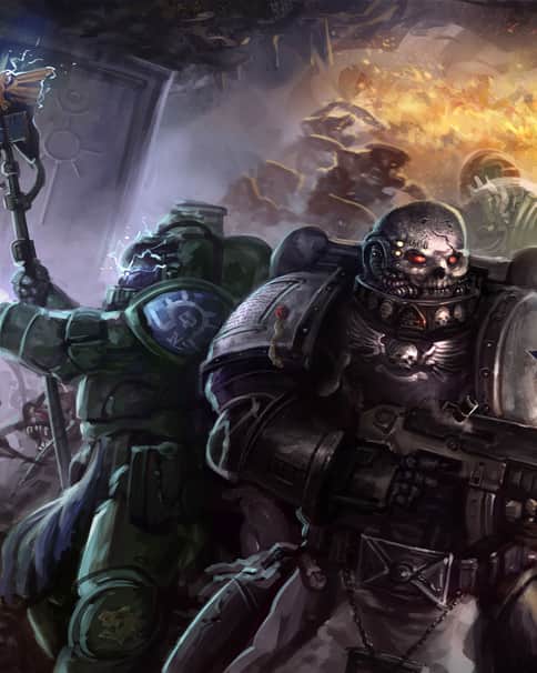 Space Marines vs. Tyranids by Ruo Yu Chen 