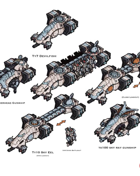 T’au Vehicles by Fabrizio Carminati T’au Vehicles by Fabrizio Carminati