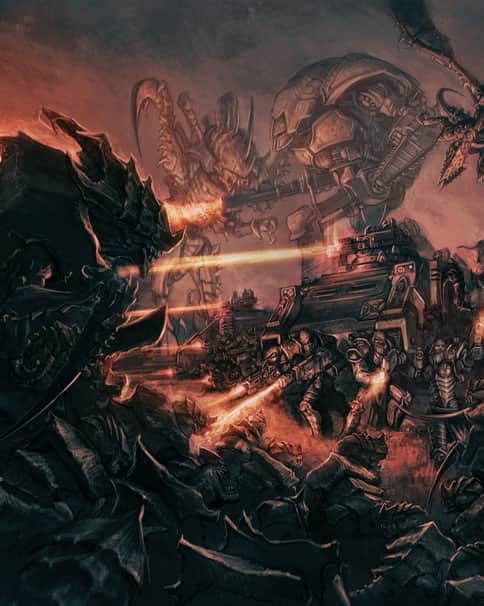 Tyranids and Sisters by Thomas Elliott 