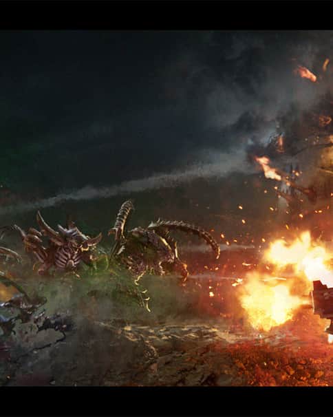 Tyranids vs Flesh Tearers by Leonid Kozienko 