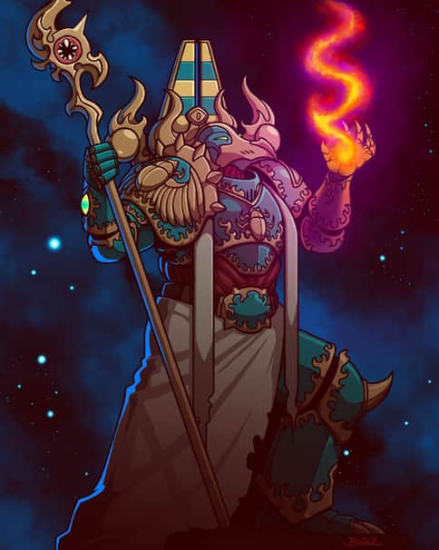 Tzeentch Sorcerer by Taylor Schmidt 