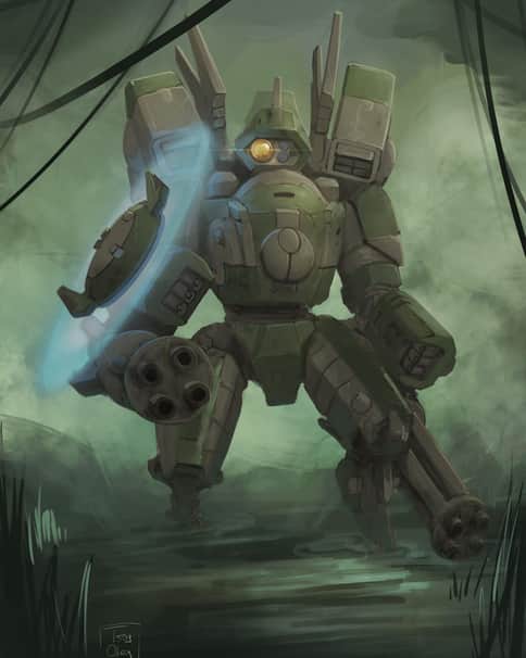 T’au Battlesuit by Oleg Tsoy 