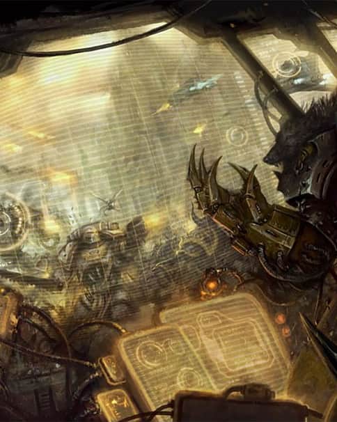Horus and the Dark Mechanicum by Mike Lim 