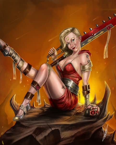 Sister Repentia Pinup Girl by Liam Hammond