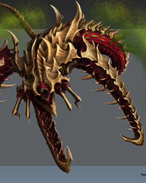 Tyranid Stalker Drone Ship by Andrew Mezentsew 
