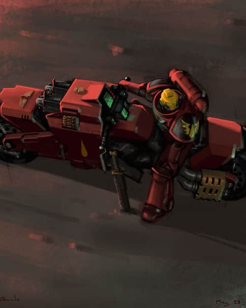 Blood Angel on Bike by Oscar Obando 