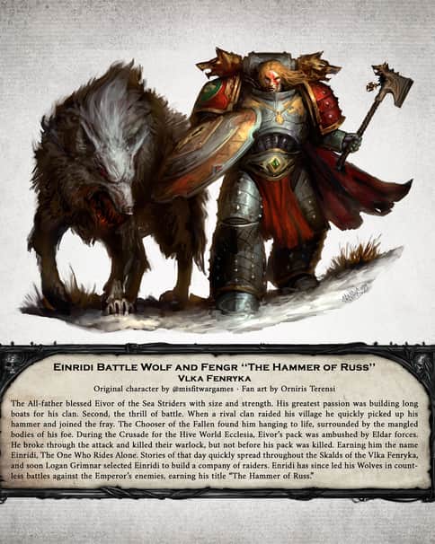Einridi Battle Wolf and Fengr by Orniris Terensi 