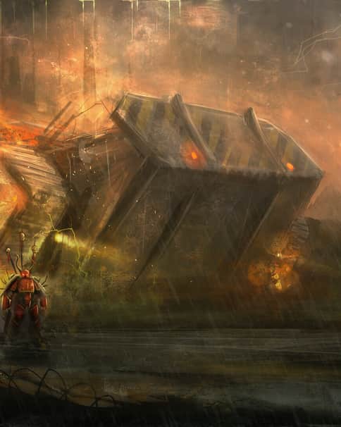 Gorgon With Chaos Space Marine by Waking Of Sky Tree 