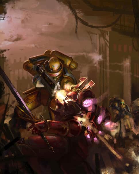 Imperial Fists vs World Eaters by Oscar Obando 