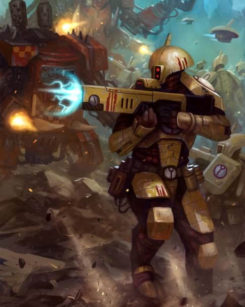T’au vs Orks by Mike Lim 