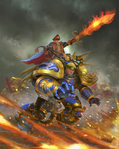 Commissar Fuklaw Riding Roboute Guilliman by dosie - Commissar Fuklaw Riding Roboute Guilliman by dosie -