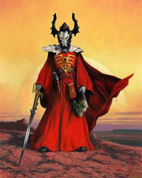 Eldar Warlock by Les Edwards