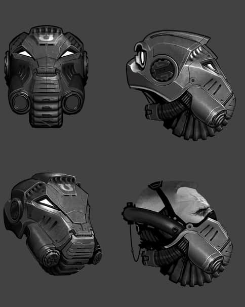 Space Marine Terminator Helm by Ted Beargeon 