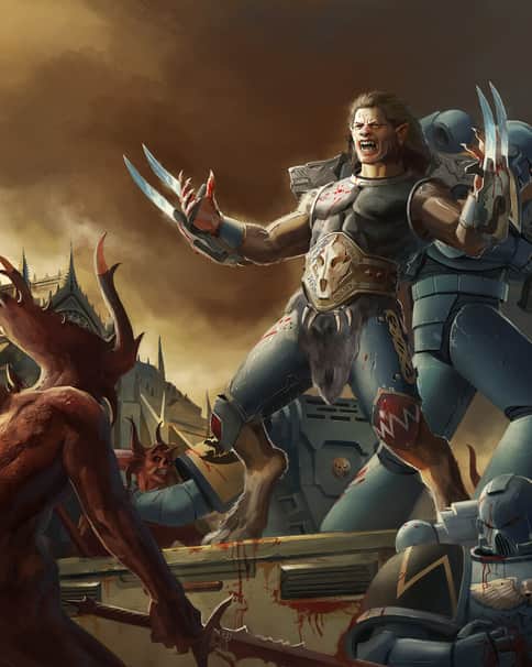Wulfen and Space Wolves by Ivan Klimenko 
