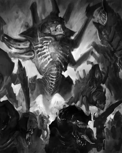 Tyranid Swarm by Paul Takahashi 