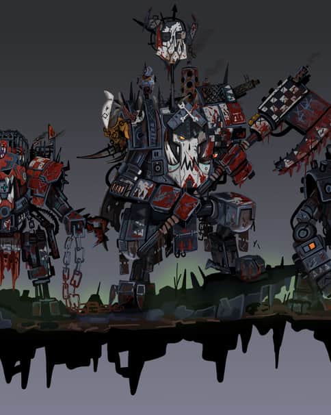 Ork Dred Warboss and Nobz by Wolfdawg Art Ork Dred Warboss and Nobz by Wolfdawg Art