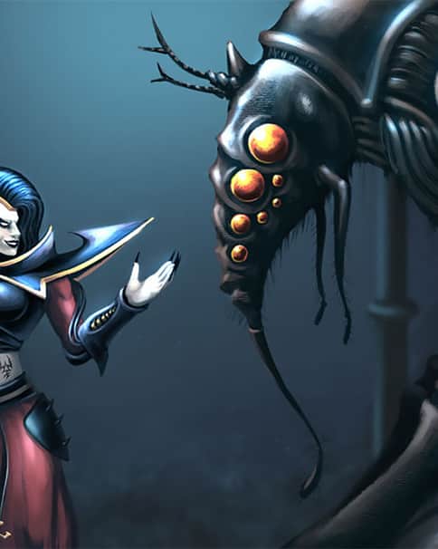 Q’orl Queen and Drukhari by Eliphusz 