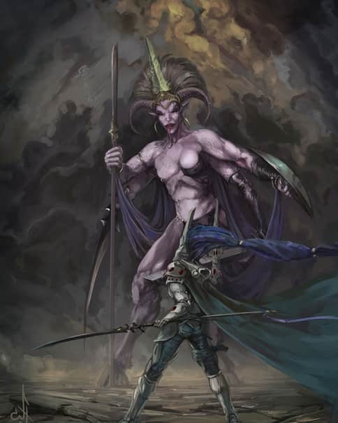 Eldar versus Keeper of Secrets by Nictanova 