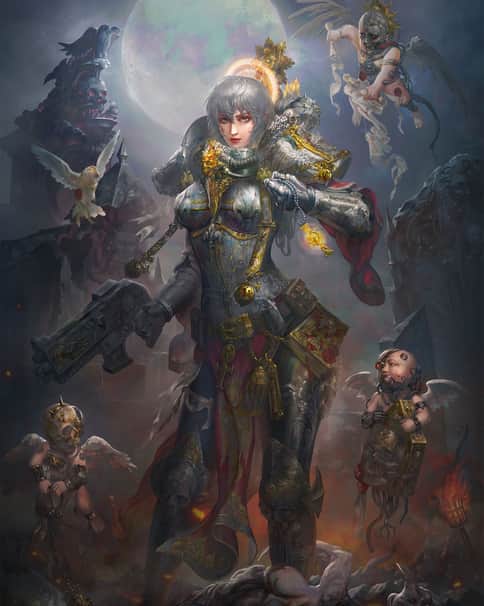 Adepta Sororitas by Golden Peach Chen 
