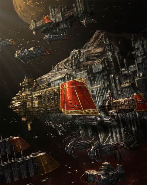 Port Aquila Asteroid Station by Ameen Naksewee 
