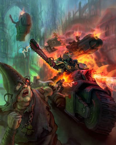 Black Templars vs Chaos Cultists by Stirling Little