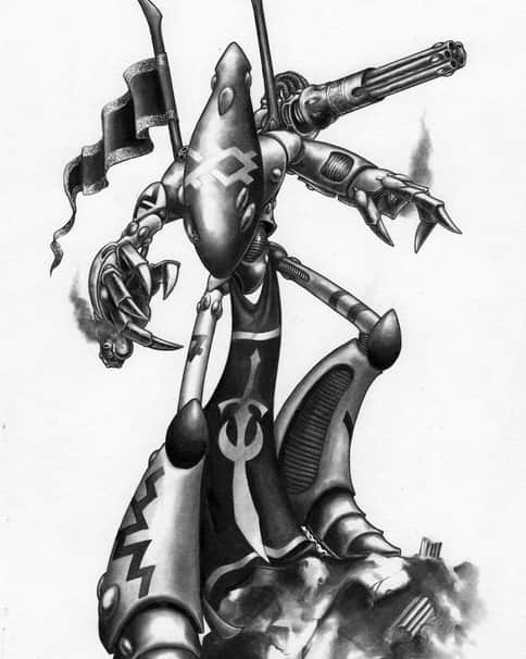 Eldar Dreadnought by Mark Gibbons 