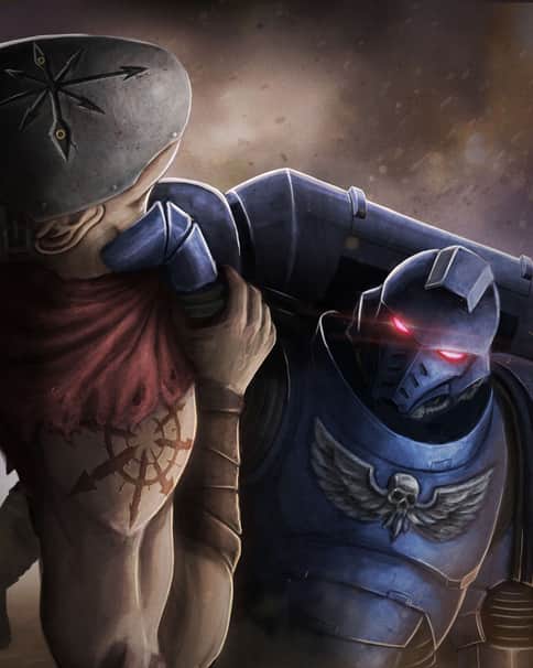 Space Marine VS Chaos Cultist by Jules Thavenet Space Marine VS Chaos Cultist by Jules Thavenet