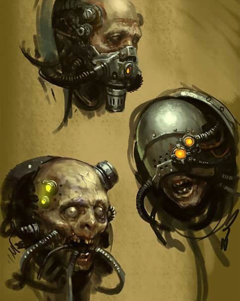 Servitor Sketches by Karl Kopinski 