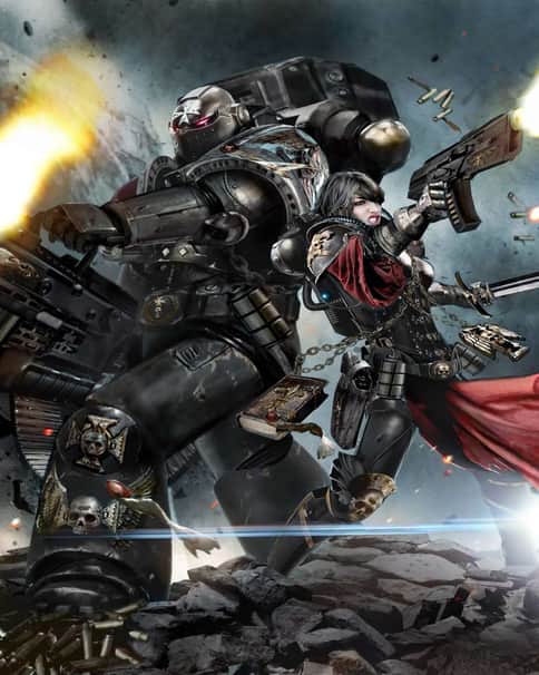 Black Templar & Battle Sister by Richard Bagnall 