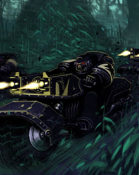 Black Templar Bike Squad by Tiernen Trevallion