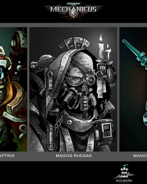 Tech-Priest Portraits by Tatiana Barbesolle 