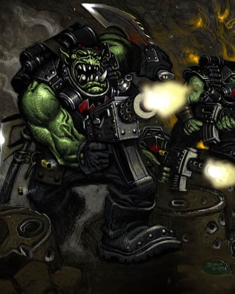Ork Lootas by Tiernen Trevallion