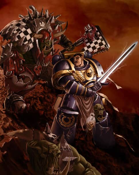 Ork vs Ultramarines by Ibrahim Ben Naceur 