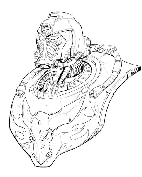 Salamander Space Marine by Rayph Beisner 