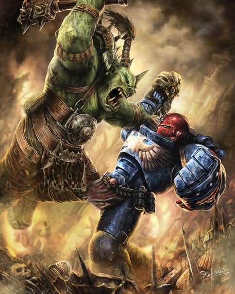 Ork vs Ultramarine by Sam Manley Ork vs Ultramarine by Sam Manley