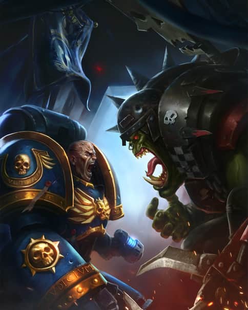 Ultramarine Vs Ork by Salvador Trakal 