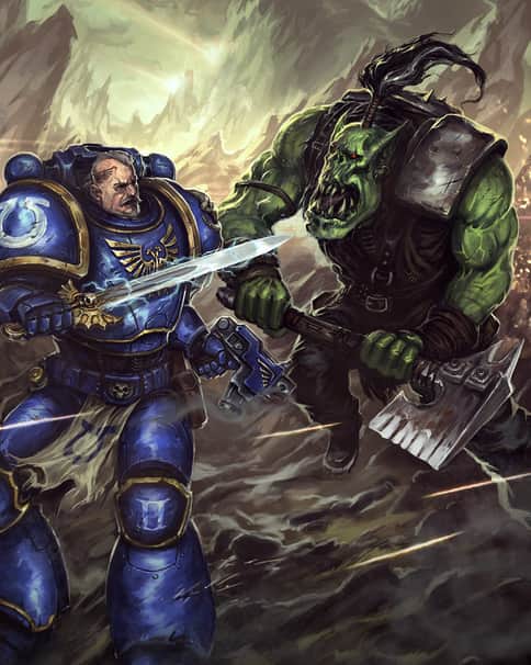 Ork vs Space Marine by Brad Whitlam Ork vs Space Marine by Brad Whitlam