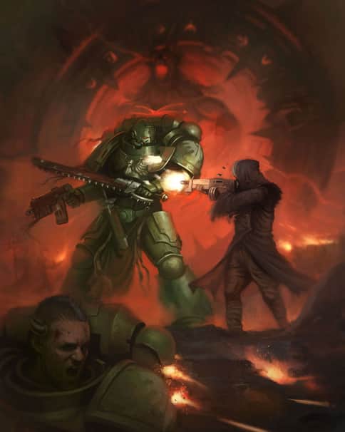 Dark Angels vs Cultists by Victor Fernández 