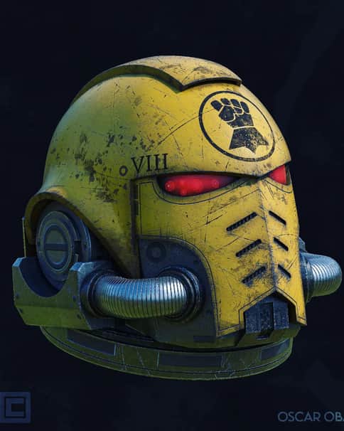 Imperial Fists Helmet by Alexandre Cadinot 