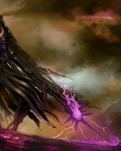 Necron Overlord by Serdjek Sholohovshek 