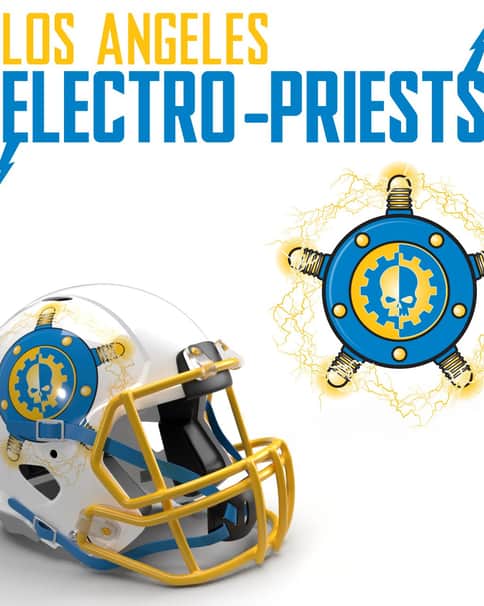 Los Angeles Electro-Priests 40K NFL Logo by Casey Landreth 