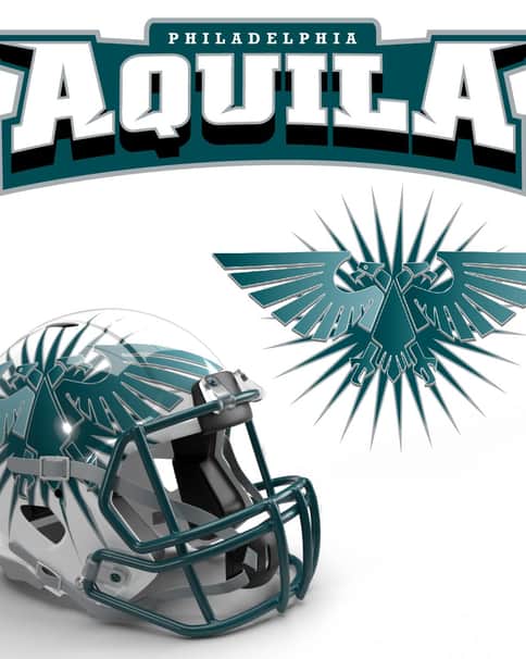 Philadelphia Aquila 40 NFL Logo by Casey Landreth 