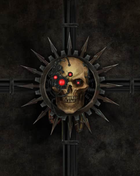 Emblem of the Dark Mechanicus by Serdjek Sholohovshek 
