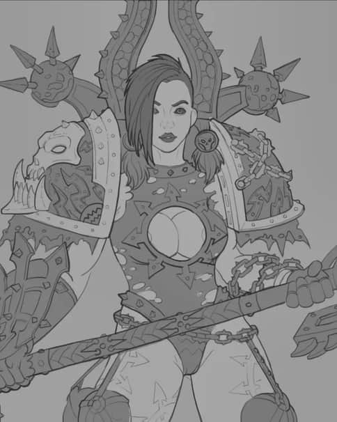 Khorne Fallen Sister by Konstantin Emelyanov 