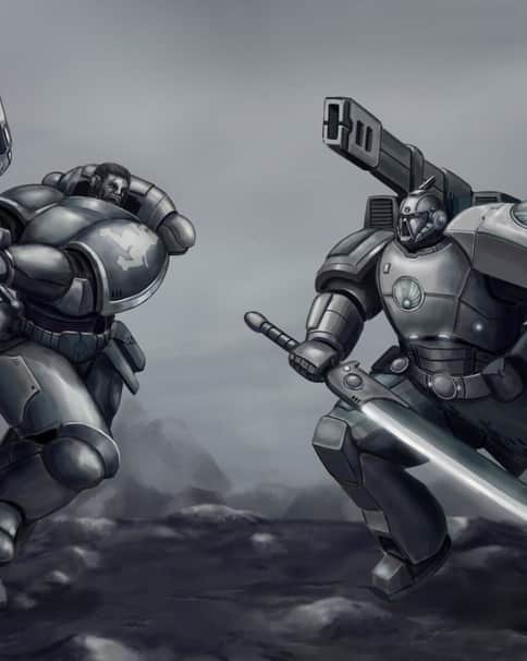 War Hound Astartes vs Gue’ron’vesa by Rahmat Riad 