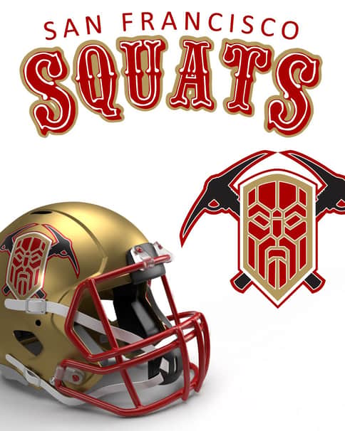 San Francisco Squats 40K NFL Logo by Casey Landreth 